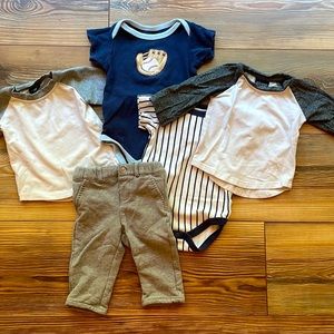 5-Piece Baseball-Themed Baby Bundle (2-6 months)